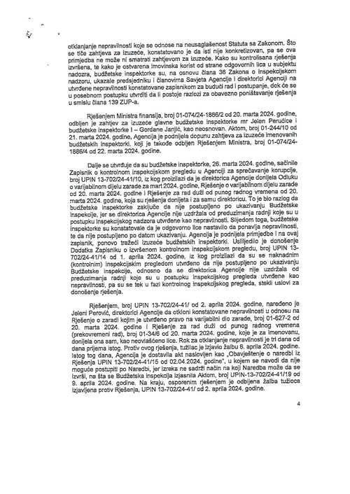 Odluka Upravnog suda 4