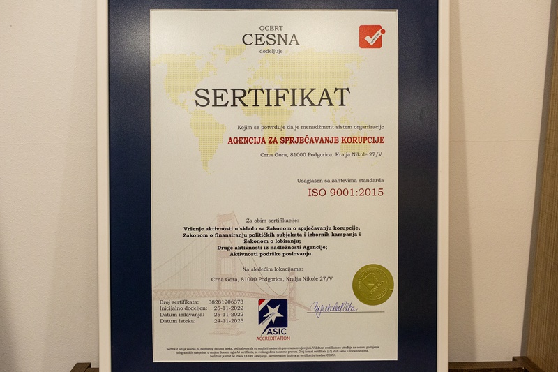 ISO sertifikat